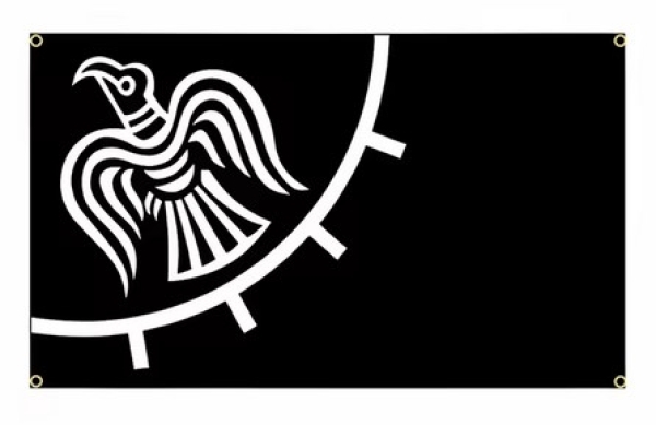 Fahne - Rabenbanner - schwarz (318) Fahne - Rabenbanner - schwarz (318)