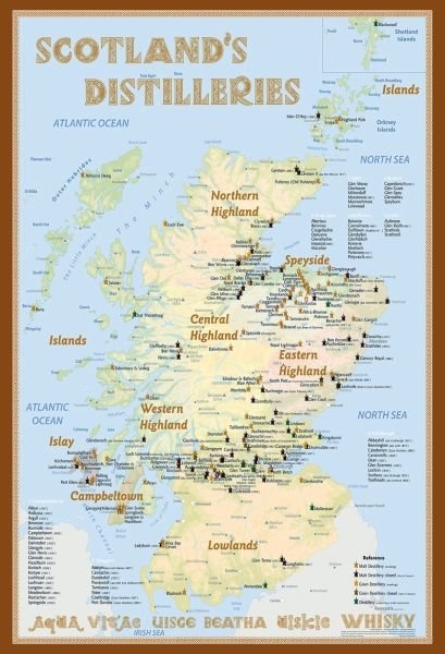 Blechschild - 20x30cm - Scotland s Distilleries Whisky Blechschild - 20x30cm - Scotland s Distilleries Whisky