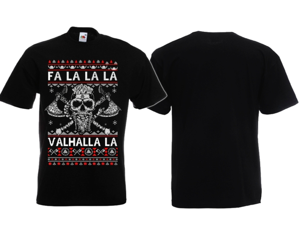 T-Hemd - Julfest - Fa-la-la-la - Valhalla-la - Wikinger T-Hemd - Julfest - Fa-la-la-la - Valhalla-la - Wikinger