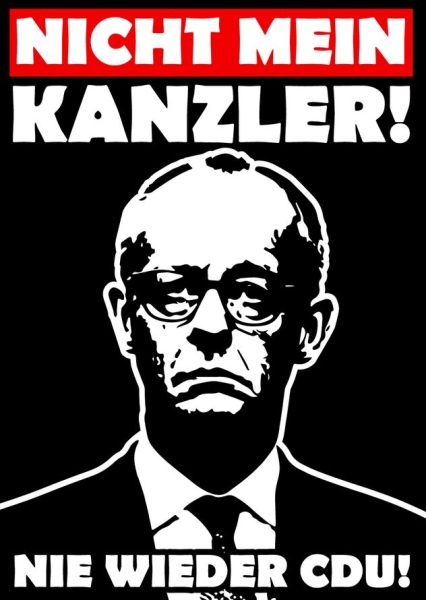 Nicht mein Kanzler - Merz - Aufkleber Paket 50 Stück