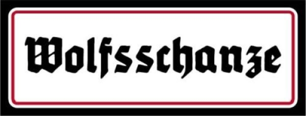 Holzschild - 27x10cm - Wolfsschanze - SWR