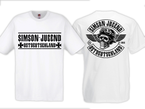 Frauen T-Shirt - Simson Jugend - Ostdeutschland - weiß/schwarz