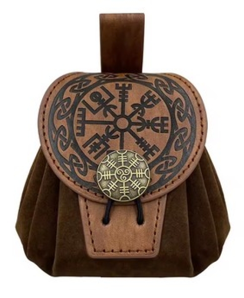 Germanischer Geldbeutel - Vegvisir - braun