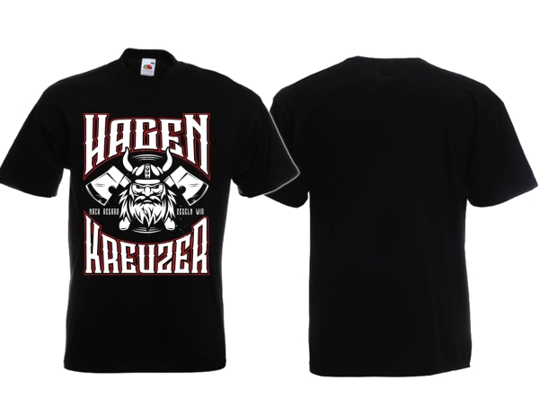 T-Hemd - Hagen Kreuzer - Nach Asgard segeln wir - schwarz
