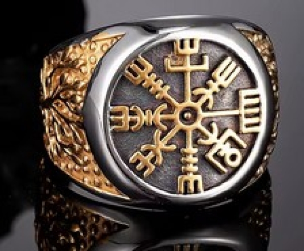 Ring - Vegvisir mit Lebensbaum Ring - Vegvisir mit Lebensbaum