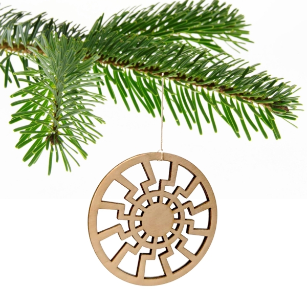 Julfest - Weihnachtsbaumschmuck - Schwarze Sonne - 5er Pack