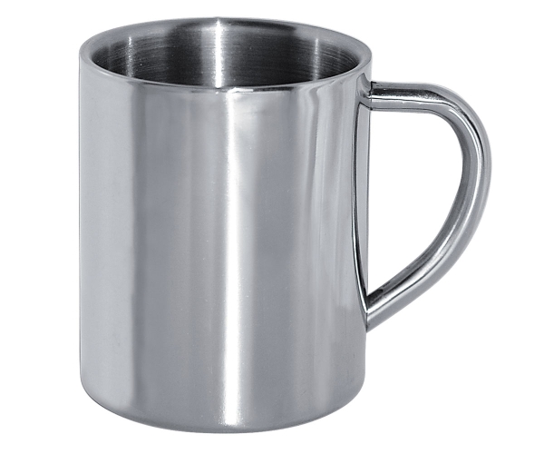 Thermo Outdoor Tasse - Edelstahl - silber