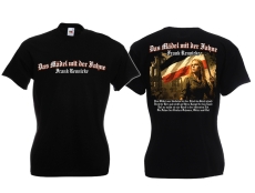 Frauen T-Shirt - Frank Rennicke - Das Mädel mit der Fahne - schwarz