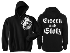 Frauen - Kapuzenpullover - Eiserner Löwe - Eisern und Stolz - schwarz Frauen - Kapuzenpullover - Eiserner Löwe - Eisern und Stolz - schwarz