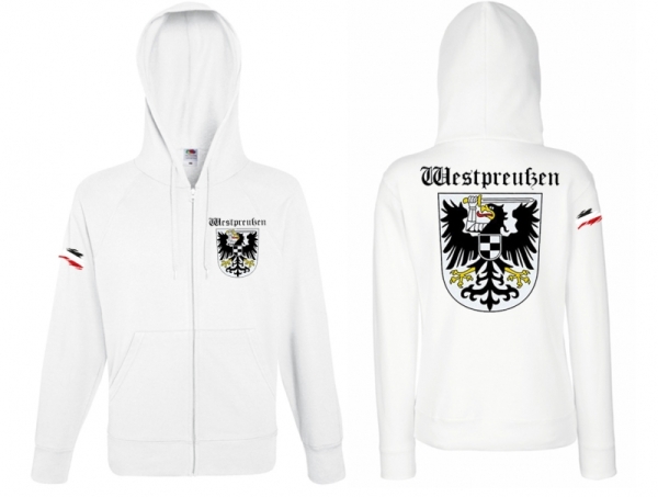 Frauen Kapuzenjacke - Westpreußen - weiß Frauen Kapuzenjacke - Westpreußen - weiß
