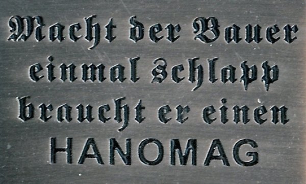 Pin - Hanomag Spruch Pin - Hanomag Spruch