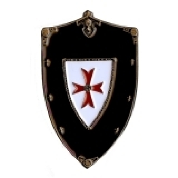 Pin - Templer - Wappen schwarzes Schild Pin - Templer - Wappen schwarzes Schild