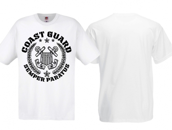 T-Hemd - Coastguard - weiß - Motiv2 T-Hemd - Coastguard - weiß - Motiv2