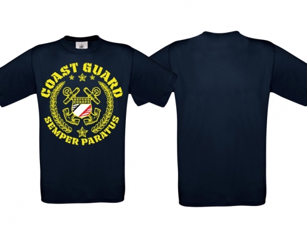 Frauen T-Shirt - Coastguard - s/w/r - navy/gelb - Motiv2 Frauen T-Shirt - Coastguard - s/w/r - navy/gelb - Motiv2