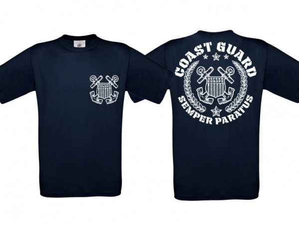 Frauen T-Shirt - Coastguard - navy/weiß - Motiv3 Frauen T-Shirt - Coastguard - navy/weiß - Motiv3