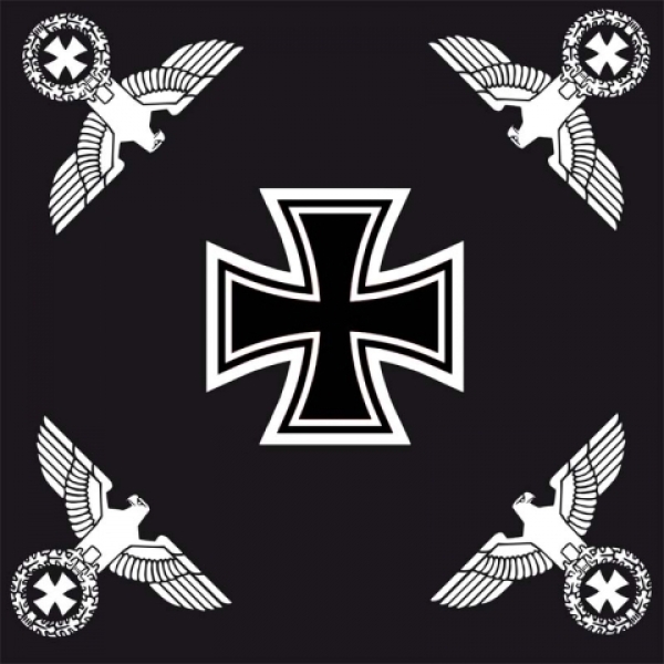 Fahne - 120x120 - Eisernes Kreuz mit vier Reichsadlern - schwarz (68) Fahne - 120x120 - Eisernes Kreuz mit vier Reichsadlern - schwarz (68)