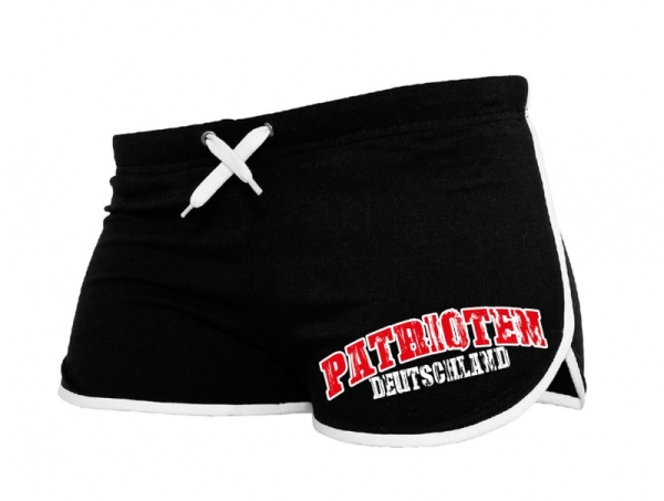 Frauen - Shorts Patrioten - Deutschland - Motiv 1 - schwarz Frauen - Shorts Patrioten - Deutschland - Motiv 1 - schwarz