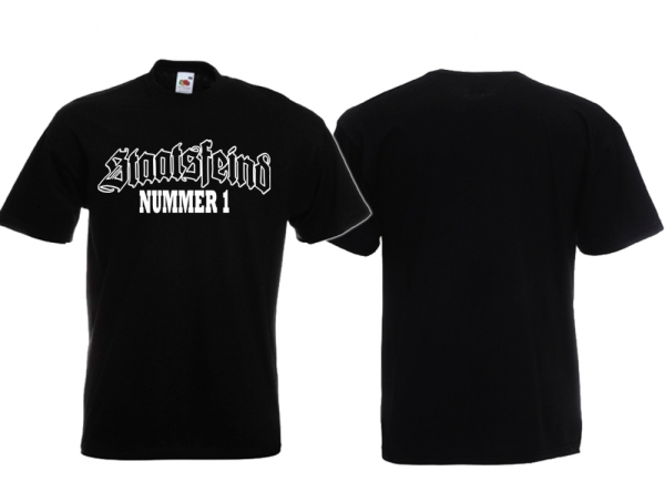 T-Hemd - Staatsfeind - schwarz/weiß T-Hemd - Staatsfeind - schwarz/weiß