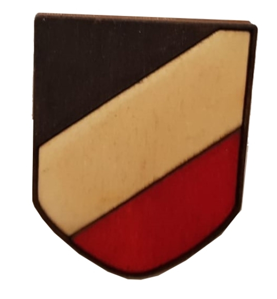 Magnet - Holz - Wappen S/W/R