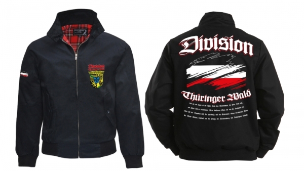 Harrington Jacke - bedruckt - schwarz - Division Thüringer Wald Harrington Jacke - bedruckt - schwarz - Division Thüringer Wald