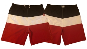 Premium Badehose - schwarz-weiß-rot Premium Badehose - schwarz-weiß-rot