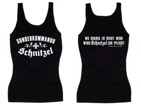 Frauen Top - Sonderkommando Schnitzel - schwarz/weiß Frauen Top - Sonderkommando Schnitzel - schwarz/weiß