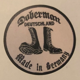 Aufnäher - Doberman - Made in Germany - weiß Aufnäher - Doberman - Made in Germany - weiß