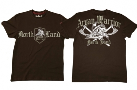 Premium Shirt - North Land - AW - Axmen - Motiv 1 - braun Premium Shirt - North Land - AW - Axmen - Motiv 1 - braun