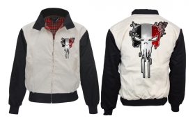 Harrington Jacke - bedruckt - Vergeltung - schwarz/weiß Harrington Jacke - bedruckt - Vergeltung - schwarz/weiß