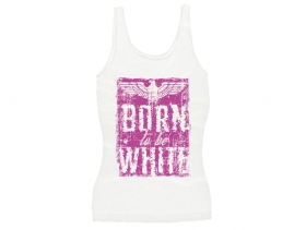 Frauen Top - Born to be white - Adler - weiß/lila Frauen Top - Born to be white - Adler - weiß/lila