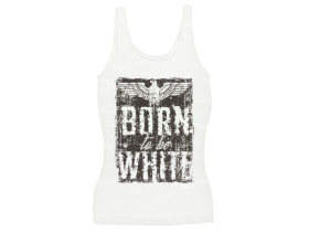 Frauen Top - Born to be white - Adler - weiß/stone Frauen Top - Born to be white - Adler - weiß/stone