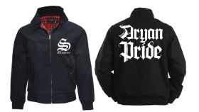 Harrington Jacke - bedruckt - schwarz - Aryan Pride Harrington Jacke - bedruckt - schwarz - Aryan Pride