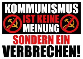 Kommunismus ist keine Meinung - Aufkleber Paket 50 Stück Kommunismus ist keine Meinung - Aufkleber Paket 50 Stück