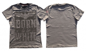 Premium Shirt - Born to be white - Adler - grau Premium Shirt - Born to be white - Adler - grau
