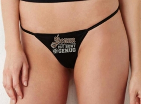 String Tanga - Braun ist bunt genug - schwarz String Tanga - Braun ist bunt genug - schwarz
