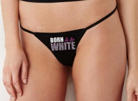 String Tanga - Born to be white - Leopard - schwarz/pink String Tanga - Born to be white - Leopard - schwarz/pink