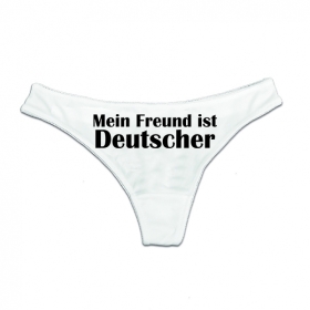 String Tanga - Mein Freund ist Deutscher - weiß String Tanga - Mein Freund ist Deutscher - weiß