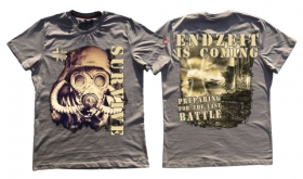 Premium Shirt - Überlebe - grau Premium Shirt - Überlebe - grau