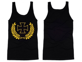Muskelshirt/Tank Top - Eisernes Kreuz im Kranz - schwarz/gold Muskelshirt/Tank Top - Eisernes Kreuz im Kranz - schwarz/gold