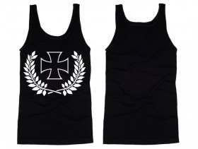 Muskelshirt/Tank Top - Eisernes Kreuz im Kranz - schwarz/weiß Muskelshirt/Tank Top - Eisernes Kreuz im Kranz - schwarz/weiß