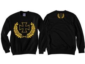 Pullover - Eisernes Kreuz im Kranz- schwarz/gold - Motiv 2 Pullover - Eisernes Kreuz im Kranz- schwarz/gold - Motiv 2