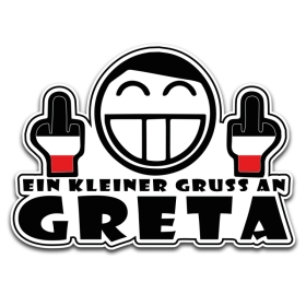 PVC Aufkleber - Ein kleiner Gruß an Greta PVC Aufkleber - Ein kleiner Gruß an Greta