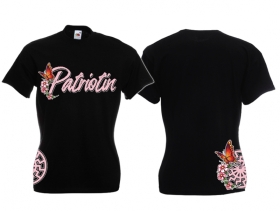 Frauen T-Shirt - Patriotin - schwarz/pink Frauen T-Shirt - Patriotin - schwarz/pink