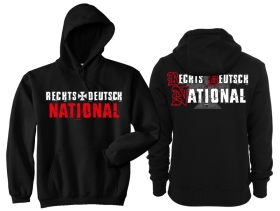 Kapuzenpullover - Rechts - Deutsch - National - schwarz Kapuzenpullover - Rechts - Deutsch - National - schwarz