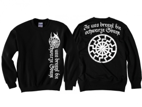 Pullover - In uns brennt die Schwarze Sonne - schwarz/weiß Pullover - In uns brennt die Schwarze Sonne - schwarz/weiß