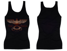 Frauen Top - Anti Antifa - Adler mit Schlagring - Braun Frauen Top - Anti Antifa - Adler mit Schlagring - Braun