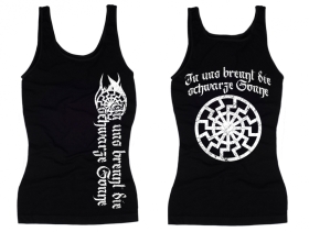 Frauen Top - In uns brennt die Schwarze Sonne - schwarz/weiß Frauen Top - In uns brennt die Schwarze Sonne - schwarz/weiß