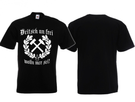 Frauen T-Shirt - Arzgebirg - Deitsch und Frei wolln mer sei! - Erzgebirge - Motiv 2 Frauen T-Shirt - Arzgebirg - Deitsch und Frei wolln mer sei! - Erzgebirge - Motiv 2
