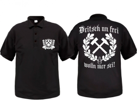 Polo-Shirt - Arzgebirg - Deitsch und Frei wolln mer sei! - Erzgebirge - Motiv 1 Polo-Shirt - Arzgebirg - Deitsch und Frei wolln mer sei! - Erzgebirge - Motiv 1