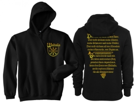 Frauen - Kapuzenpullover - Walhalla - Brust klein - gold Frauen - Kapuzenpullover - Walhalla - Brust klein - gold